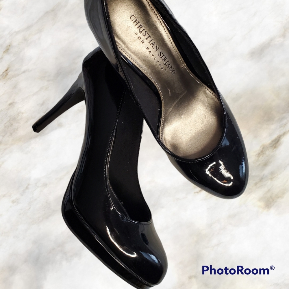 Christian Siriano for Payless High Shine Black Heels 👠